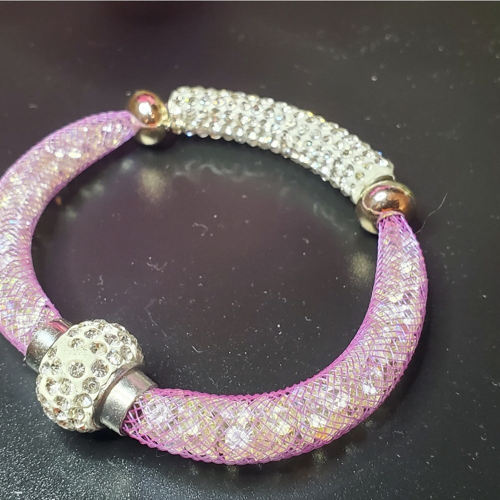 Mesh crystal barbie core bracelet B0609‎